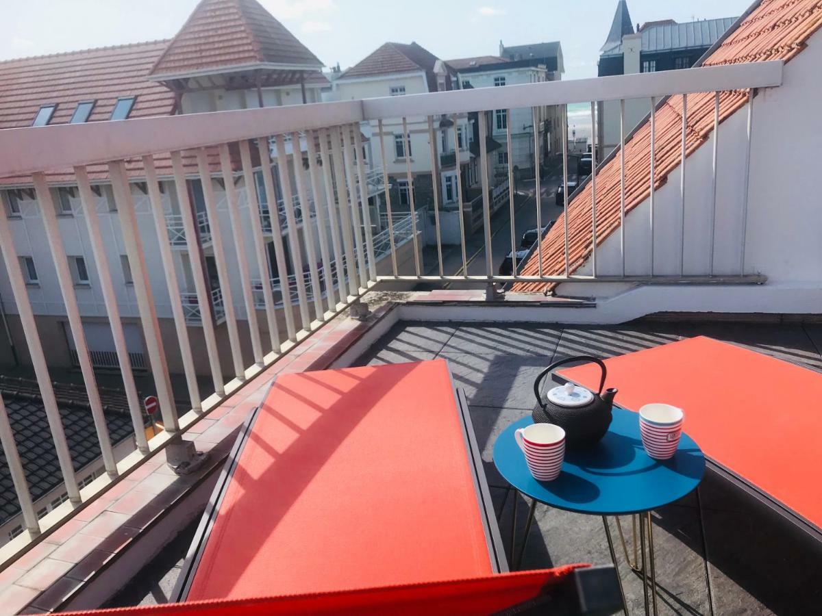 Ferienwohnung La Terrasse vue Mer du 42 Ferber, Plein Sud Wifi Wimereux Exterior foto