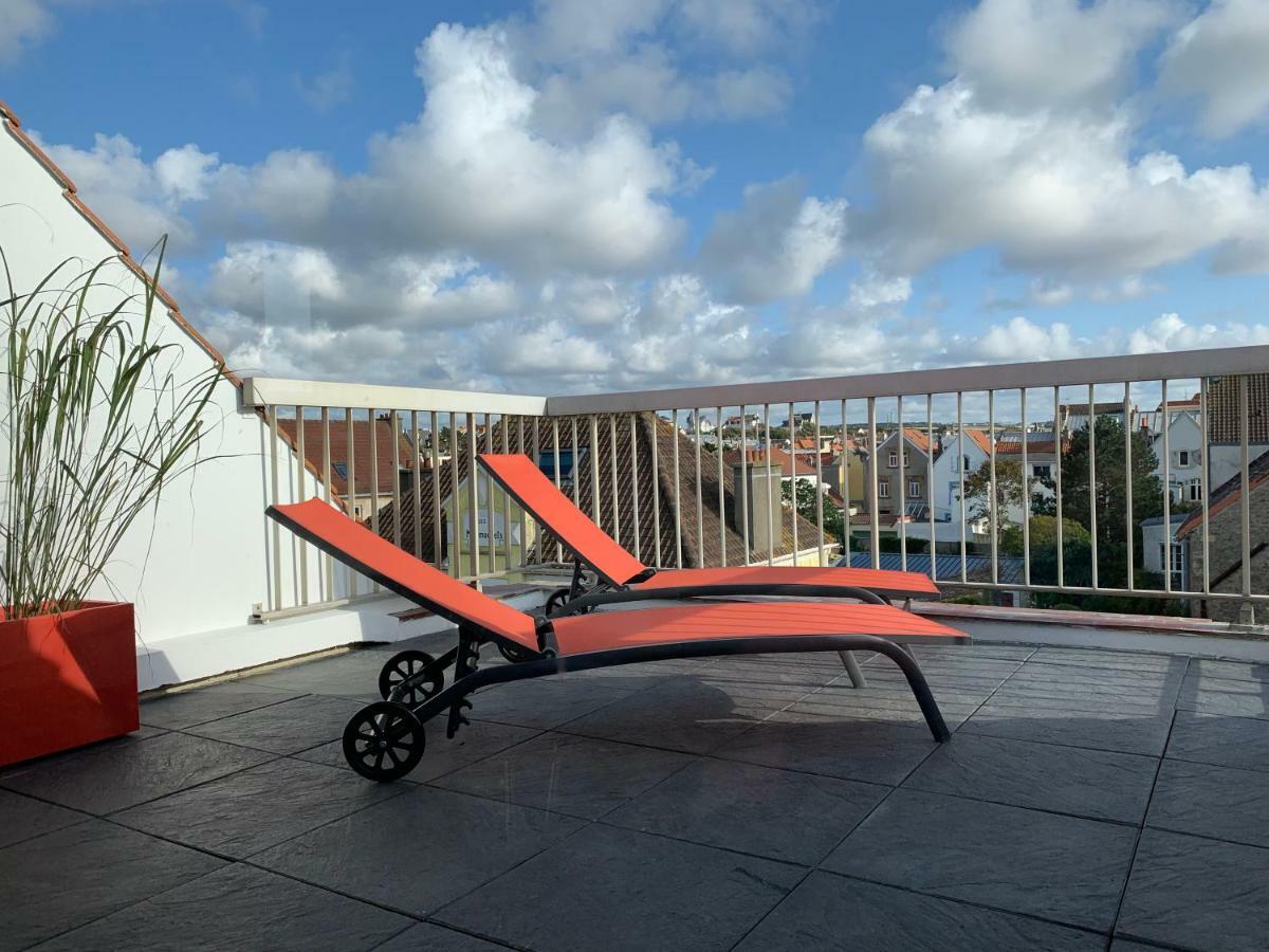 Ferienwohnung La Terrasse vue Mer du 42 Ferber, Plein Sud Wifi Wimereux Exterior foto