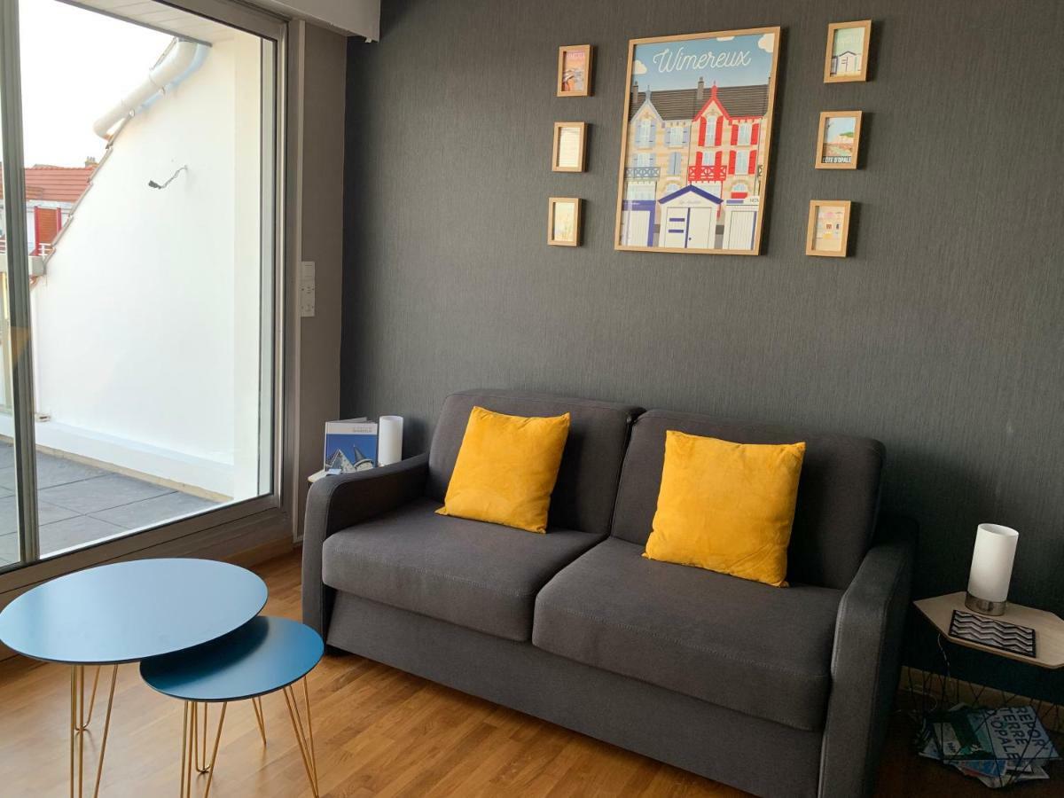 Ferienwohnung La Terrasse vue Mer du 42 Ferber, Plein Sud Wifi Wimereux Exterior foto